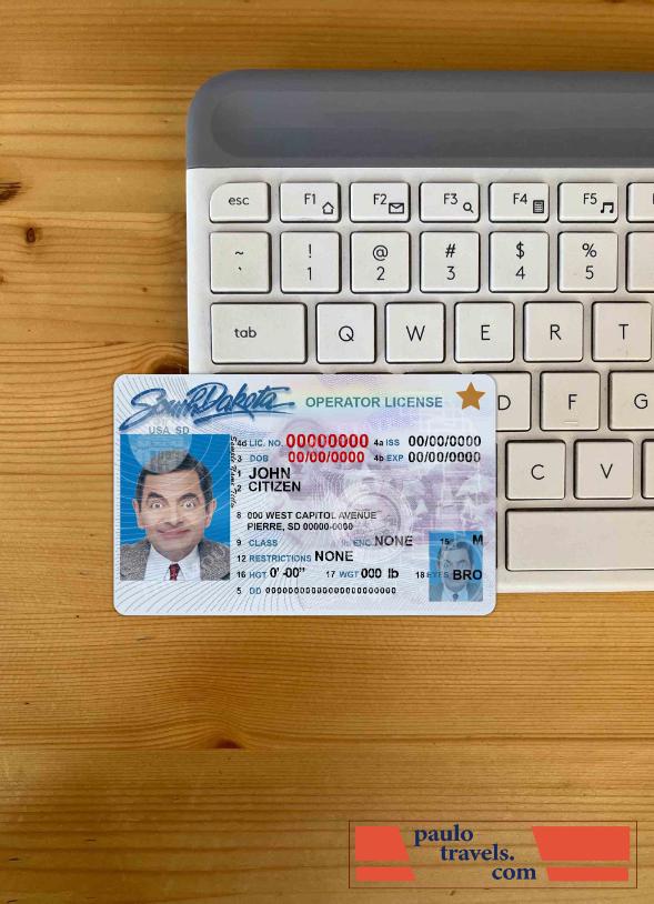 USA South Dakota DL photolook FRONT PSD template